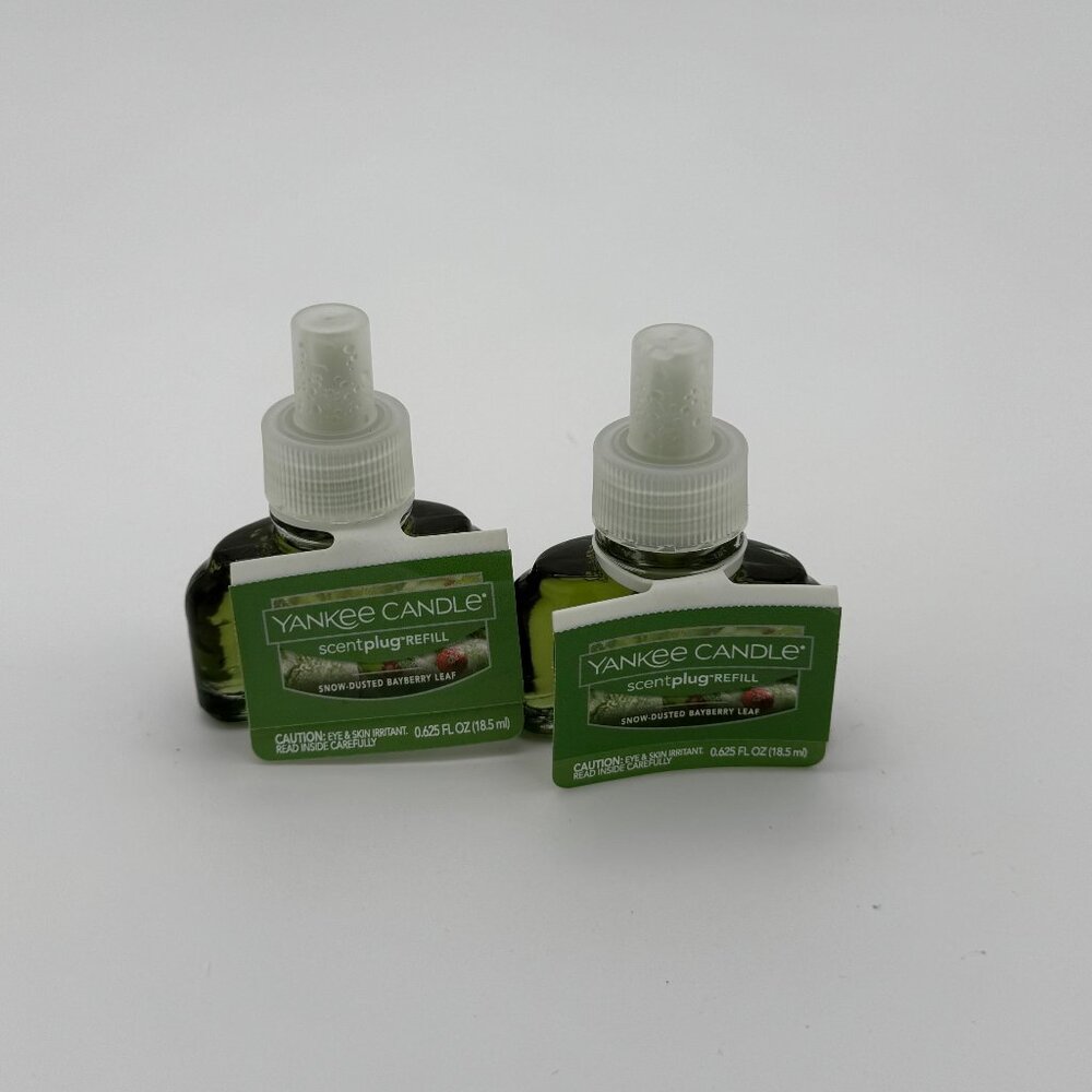 Yankee Candle Lot of 2 Snow-Dusted Bayberry Leaf 0.625 oz ScentPlug Refill NEW